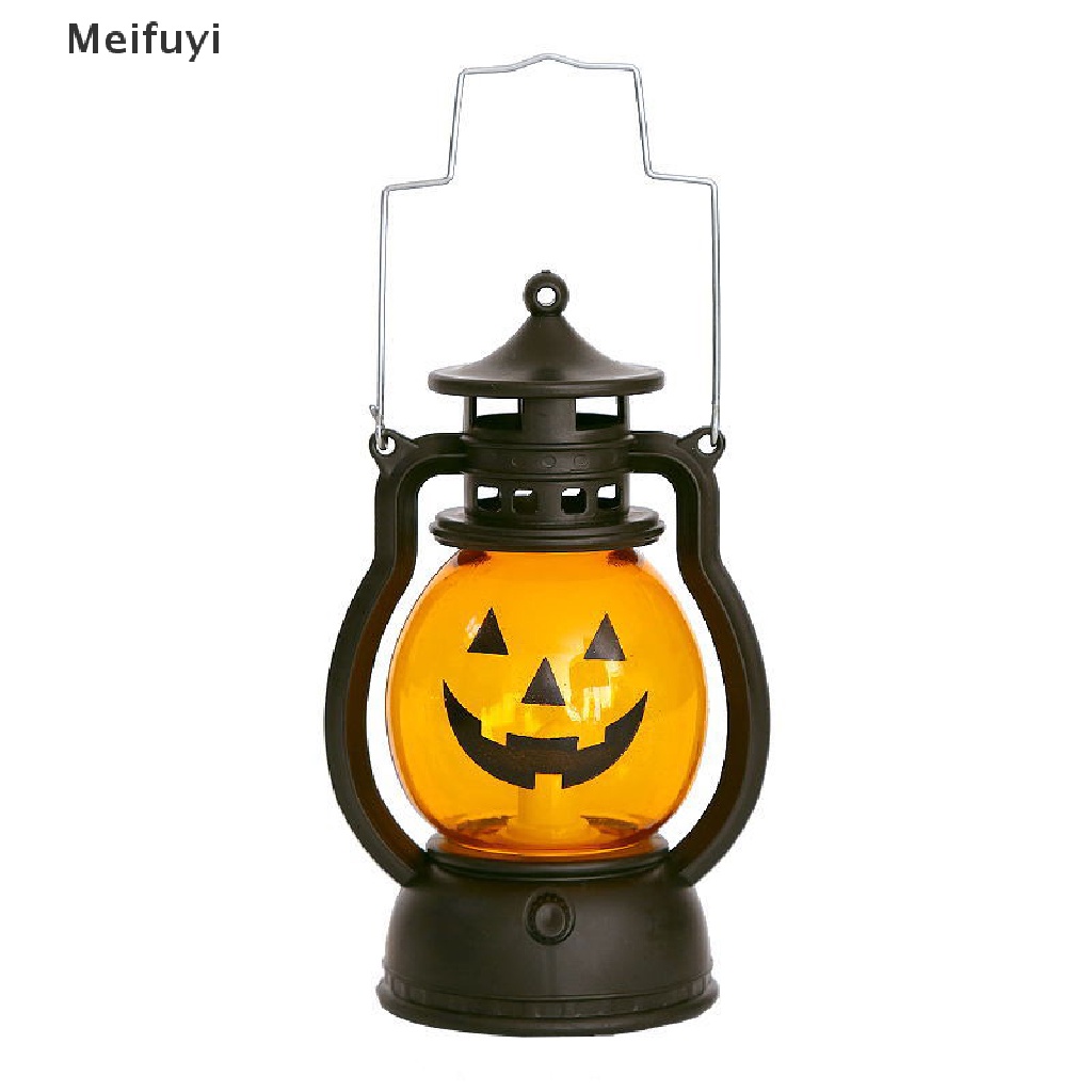Đèn LED Dầu Hình Quả Bí Ngô Ma Trang Trí Halloween