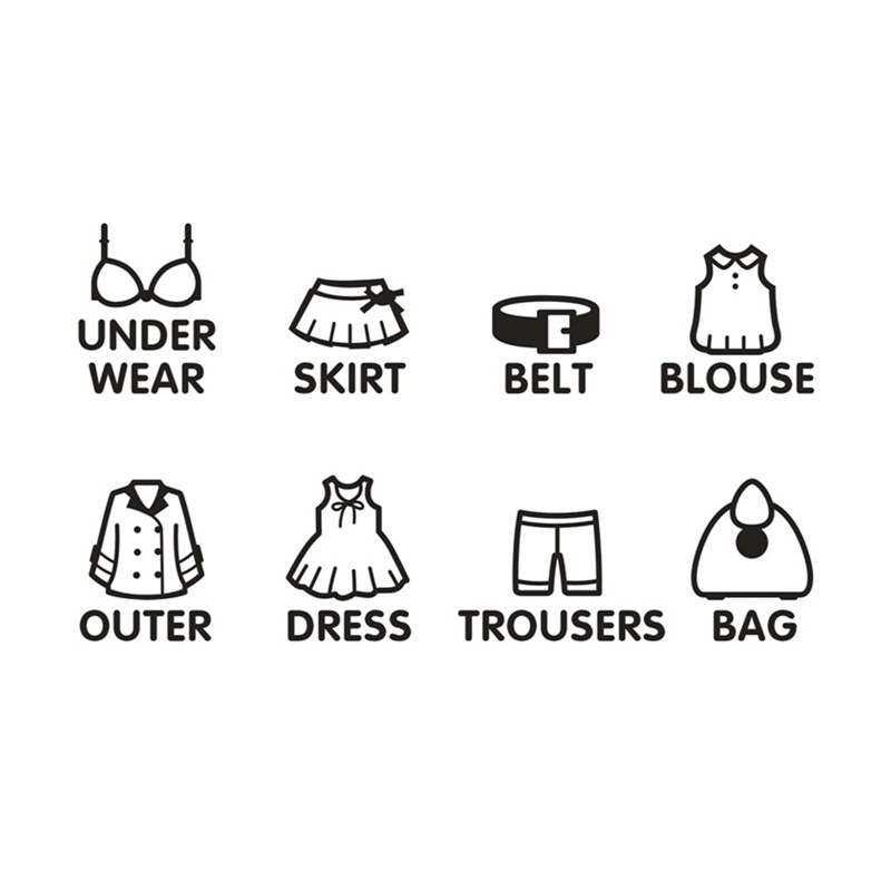 Nhãn Dán Phân Loại Quần Áo Đồ Chơi Chống Thấm Nước Tiện Dụng