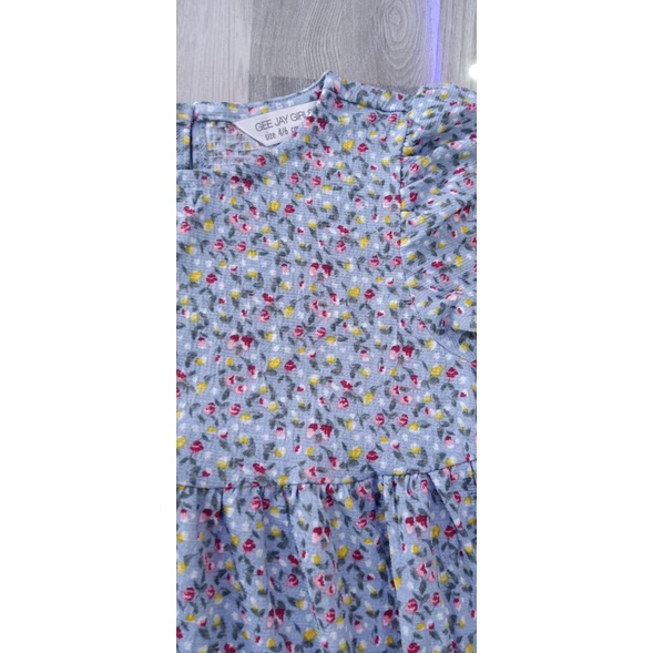 Đầm dài tay bé gái hoa nhí xuất dư xịn hãng GJ