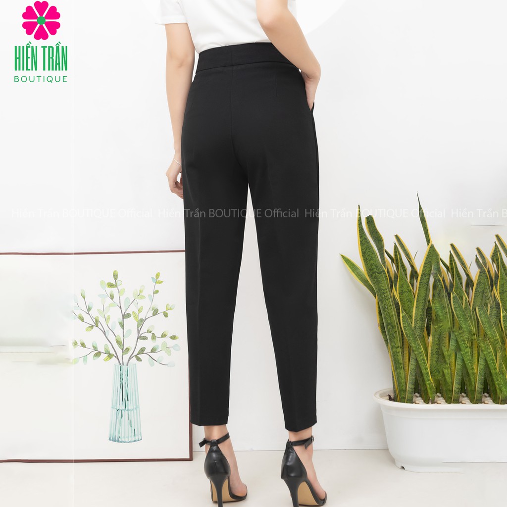 Quần baggy nữ khóa sườn giọt lệ phối phụ kiện siêu sang chảnh | BigBuy360 - bigbuy360.vn