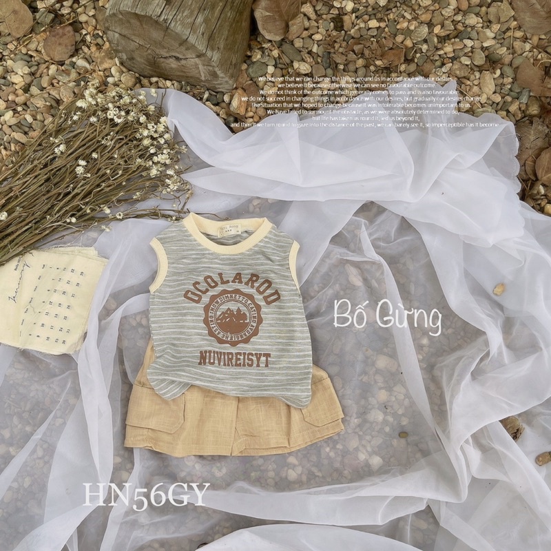 Bộ áo kẻ quần linen HN56