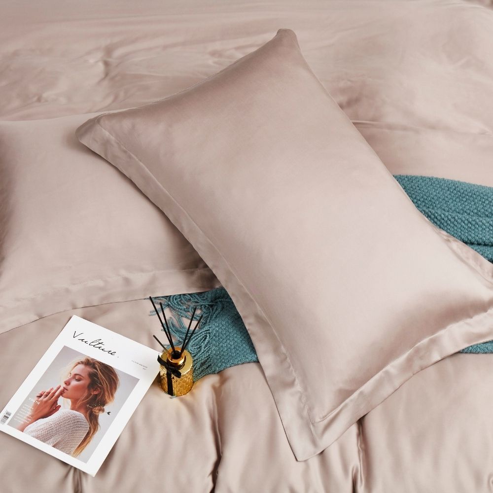 Bộ 2 áo gối nằm NIN Tencel 868 màu xám nhạt mềm mịn - Atmosphere.