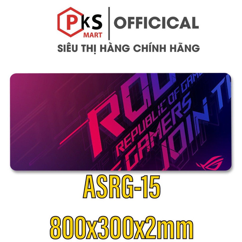 Lót chuột, pad chuột cỡ lớn, nhỏ 80x30, 21x26 asus rog in 3d đẹp bo viền chắc chắn bền bỉ với thời gian