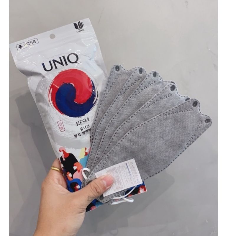 [Thùng 300 chiếc] Khẩu trang UniQ KF94 - Uni mask kháng khuẩn - Chống bụi 99%, Có tem kiểm định.