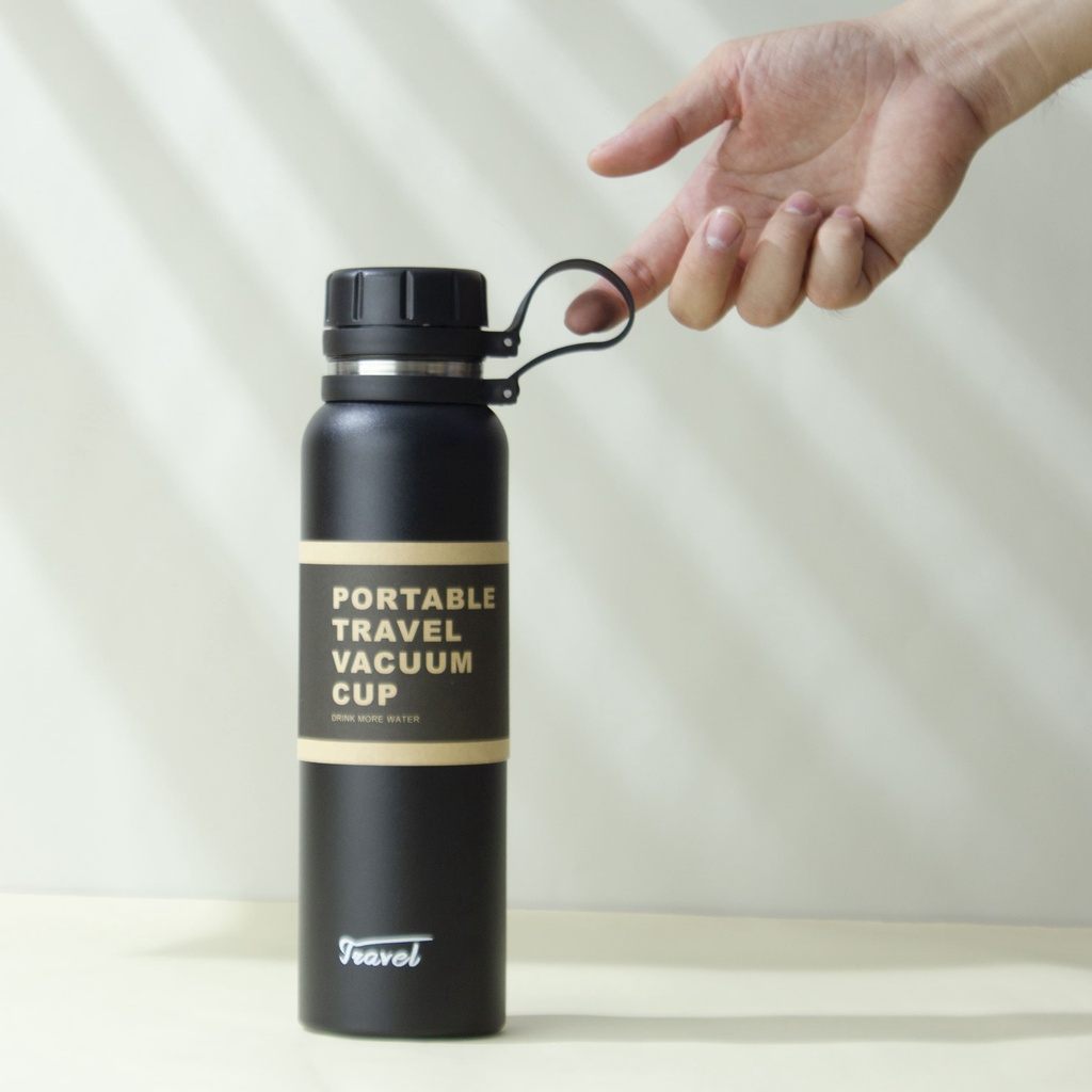 Bình nước giữ nhiệt TRAVEL 850ML giữ nóng lạnh lên đến 12H theo yêu cầu-5 màu
