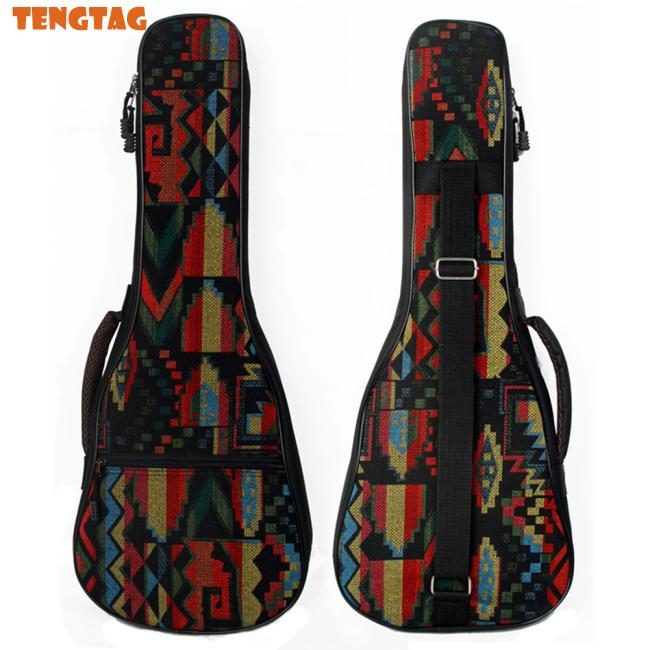 21/23/26 Inch National Style Guitar Bag Portable Guitar Ukulele Case Box Cover Guitar Backpack with