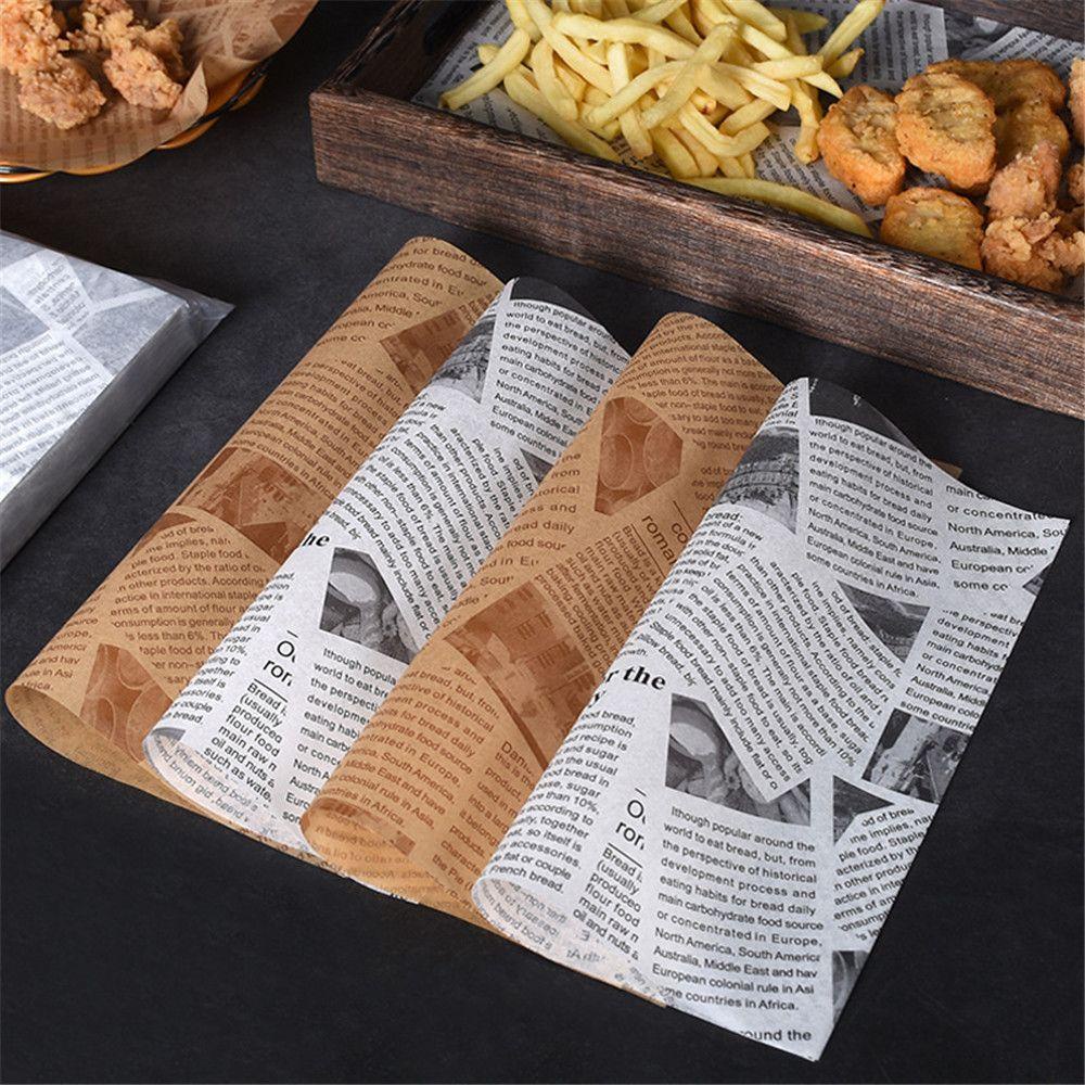 Set 50 Tờ Giấy Thấm Dầu In Họa Tiết Xinh Xắn Dùng Để Làm Bánh