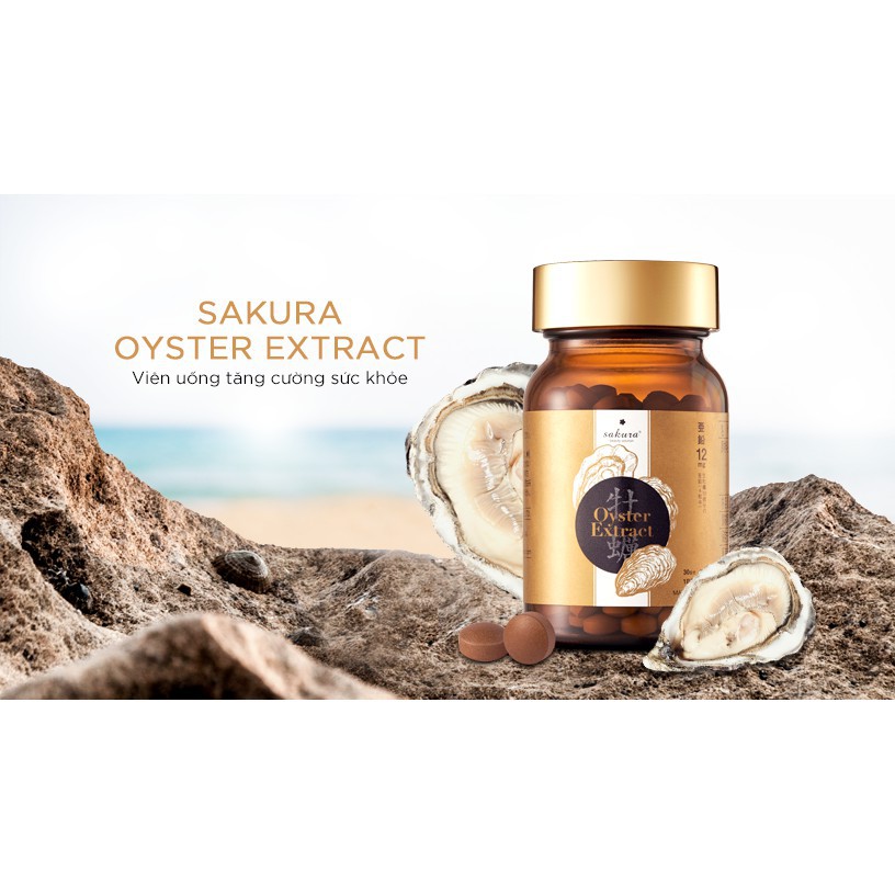 Viên uống tinh chất hàu tươi Nhật Bản tăng cường sức khỏe Sakura Oyster Extract