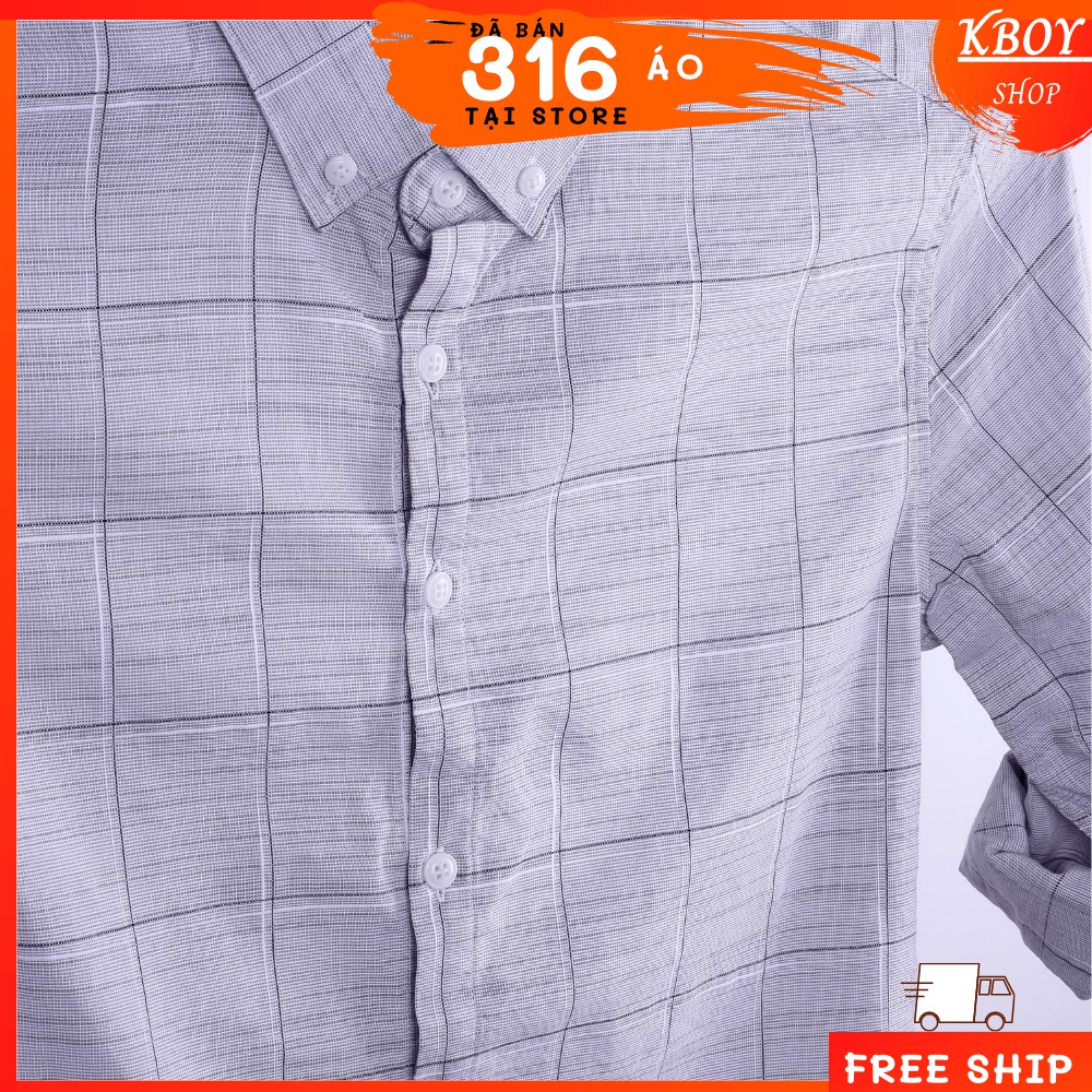Áo sơ mi Sọc caro cao cấp - Xám tiêu, Hàng quãng châu cao cấp.Thấm hút,co giãn tốt,bền màu,Trẻ trung. lịch lãm - 6133 | BigBuy360 - bigbuy360.vn