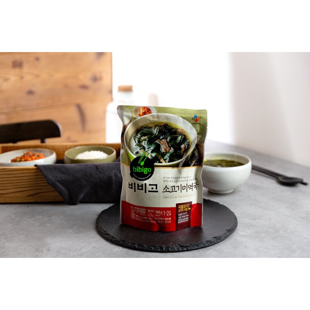 [BIBIGO] CANH RONG BIỂN THỊT BÒ 500G - [CJ 비비고] 소고기미역국 500G
