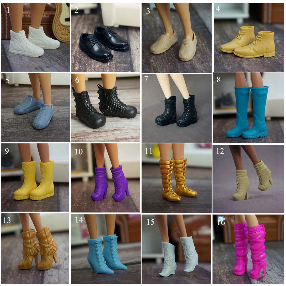 Giày boot cao gót 2.2cm nhiều màu sắc thời trang cho búp bê