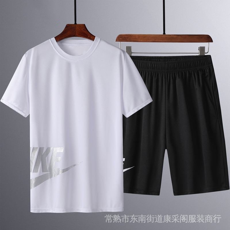 Bộ Đồ Thể Thao Ngắn Tay Thoáng Khí Mau Khô Dành Cho Nam