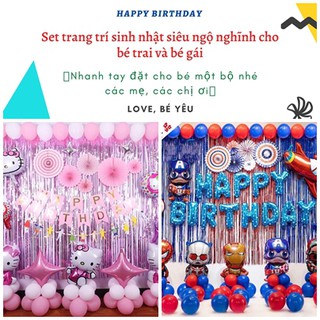 Trang trí sinh nhật bé trai bé gái 💥𝙁𝙍𝙀𝙀𝙎𝙃𝙄𝙋💥 bộ trang trí xinh nhật đẹp nhất