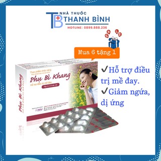 Phụ bì khang hỗ trợ cải thiện mề đay, mẩn ngứa hộp 30 viên