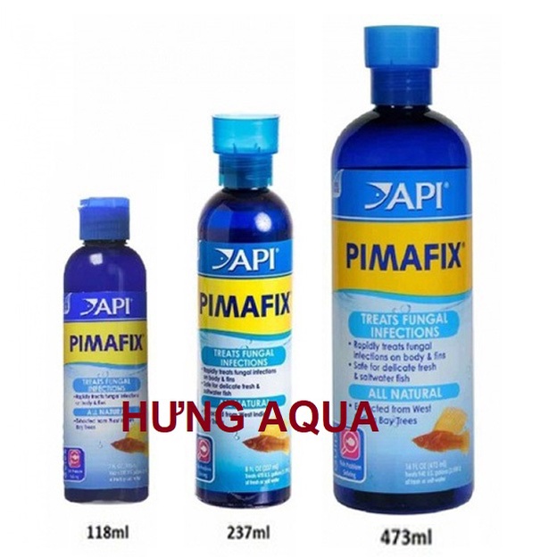 Dung Dịch Kháng Khuẩn chữa nấm, bệnh lở loét, thôi vây đuôi cho cá cảnh Melafix + Pimafix Api (chính hãng)