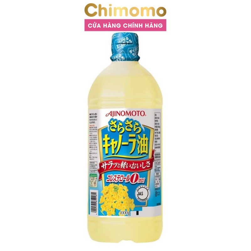 Dầu ĂN Hoa Cải Ajinomoto 1l  - Bổ Sung Omega3 và Omega6, Tối Ưu Hóa Lượng Mỡ Thừa