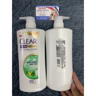 Dầu gội clear bạc hà 900ml
