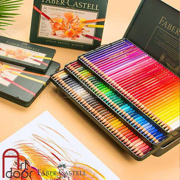 [ARTDOOR] Bộ bút chì màu Khô FABER CASTELL Polychromos 12 MÀU (hộp thiếc)