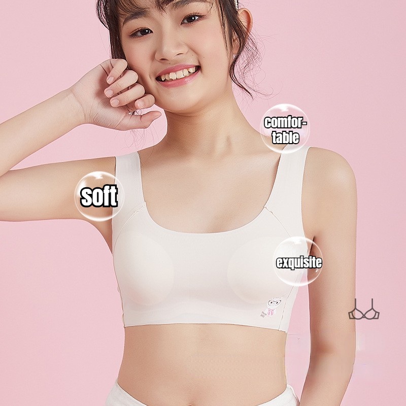 Áo lót học sinh Mát Lạnh áo ngực cho bé gái tuổi dậy thì chất liệu gỗ sồi mút mỏng màu trắng