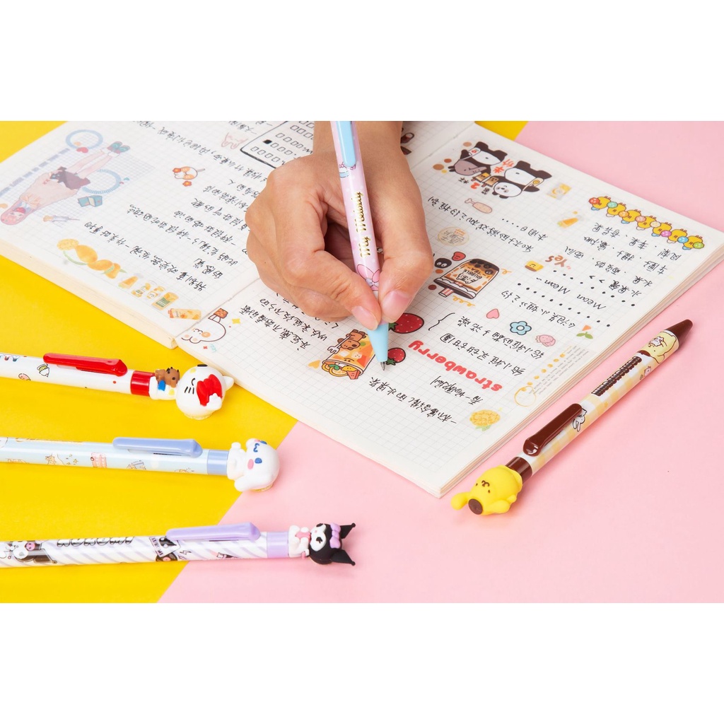 Bút Gel Dạng Nhấn Hình Cún Melody Melody Heshuo 2928 Phong Cách Mới Đáng Yêu Cao Cấp