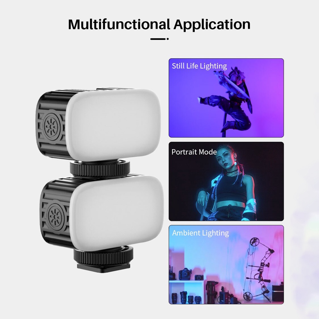 Đèn LED 8 Màu Siêu Nhỏ Gọn Ulanzi VL15 Cho Điện Thoại, Máy Ảnh DSLR, Gopro