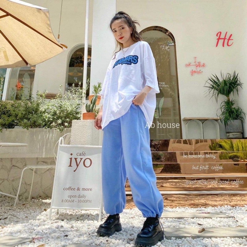 Sét áo chữ xanh+quần bom xanh HT12