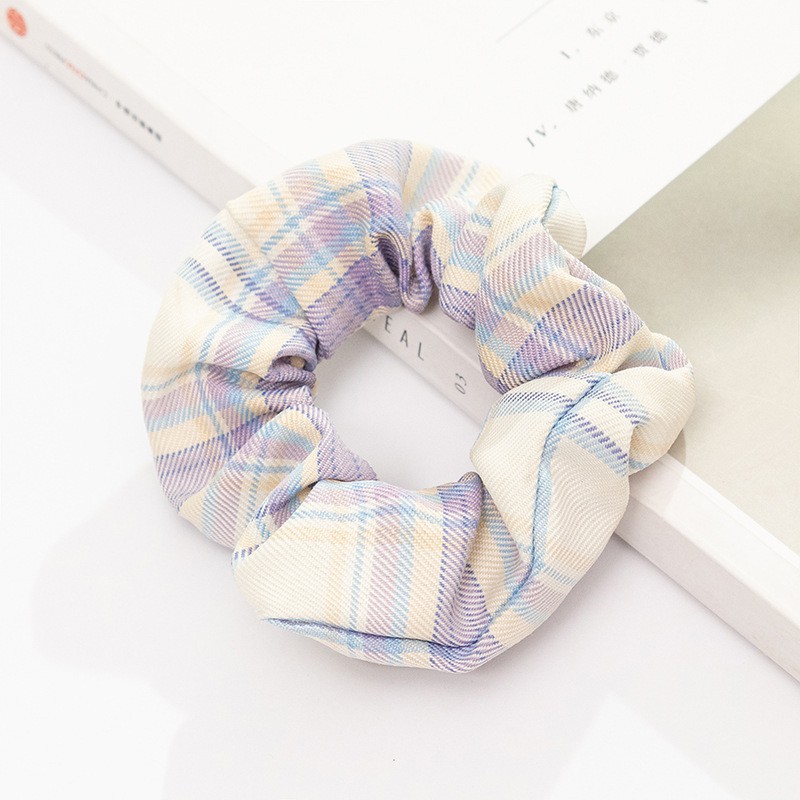 Dây buộc tóc Scrunchies co giãn kẻ sọc hàn quốc đẹp cao cấp BT03