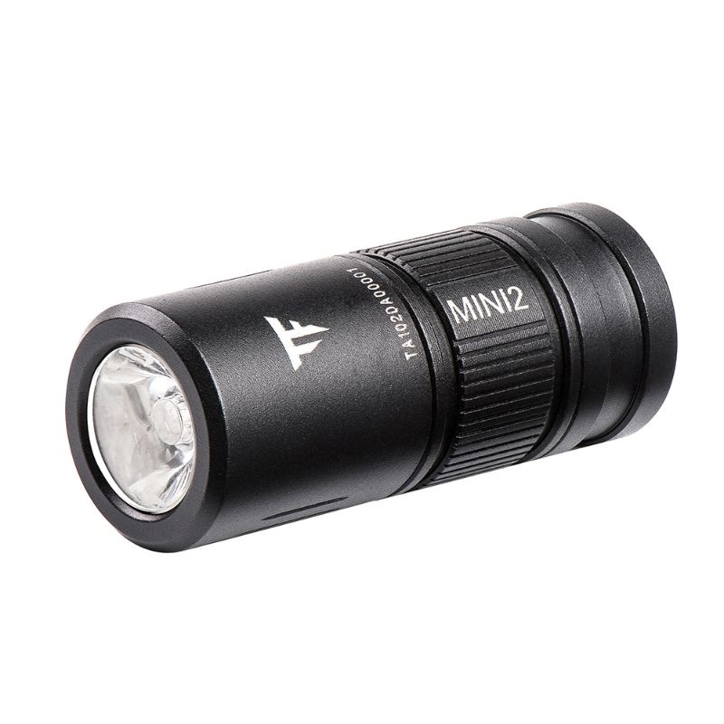 Đèn pin mini siêu sáng có móc khóa 2 chế độ 220 lumen sạc cổng USB chống sốc không thấm nước