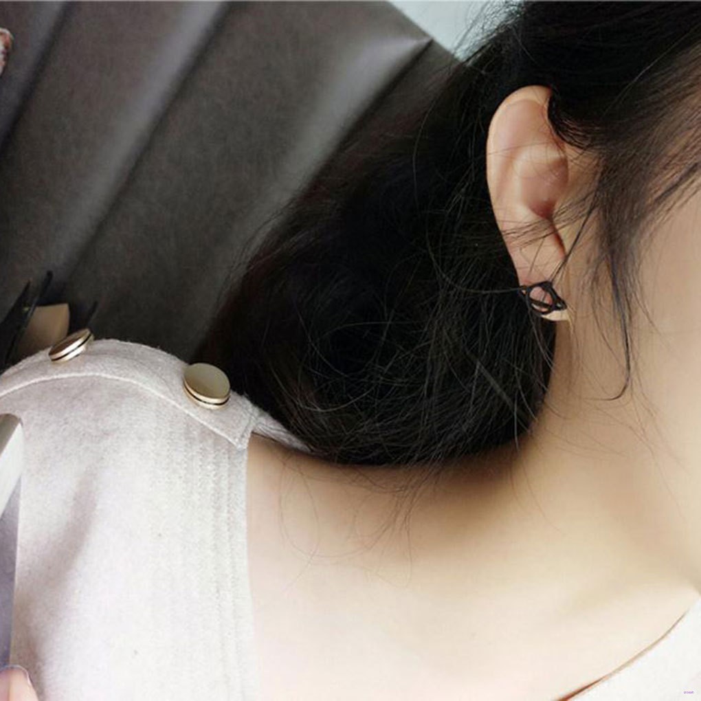 Đôi Khuyên Tai Nữ Trang Tạo Hình Ngôi Sao Hành Tinh Màu Đen Độc Đáo
