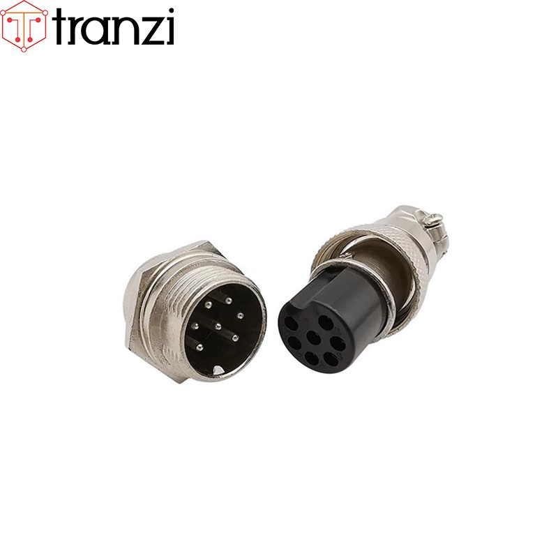 Giắc GX12 7P 12mm bộ đực cái - túi 1 bộ đực cái