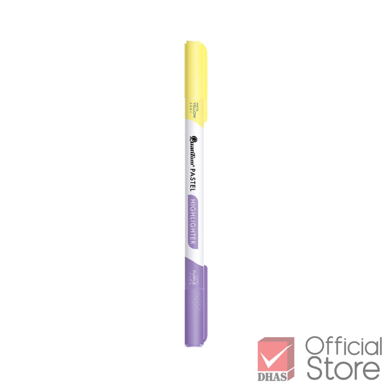 Bút đánh dấu highlight dạ quang mỗi chiếc 2 màu pastel siêu sáng QH790 Quantum