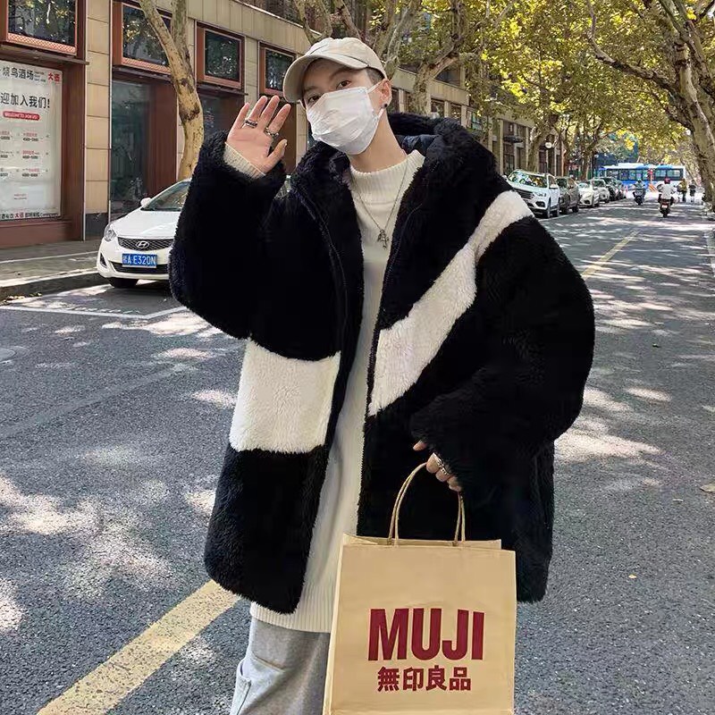 Áo Khoác Lông Cừu Phối Lông NK - Áo khoác lông Unisex nam nữ form rộng dày dặn 2 lớp siêu ấm áp phong cách hàn quốc