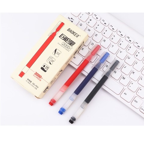COMBO 5 Bút gel Baoke PC3808 nét 0.5mm - viết được 2.000m siêu nhiều mực