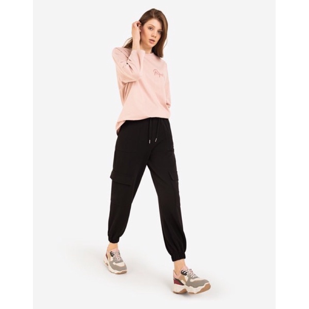 Quần Baggy Lưng Thun Rút Dây Đen A/B - 3512-3514