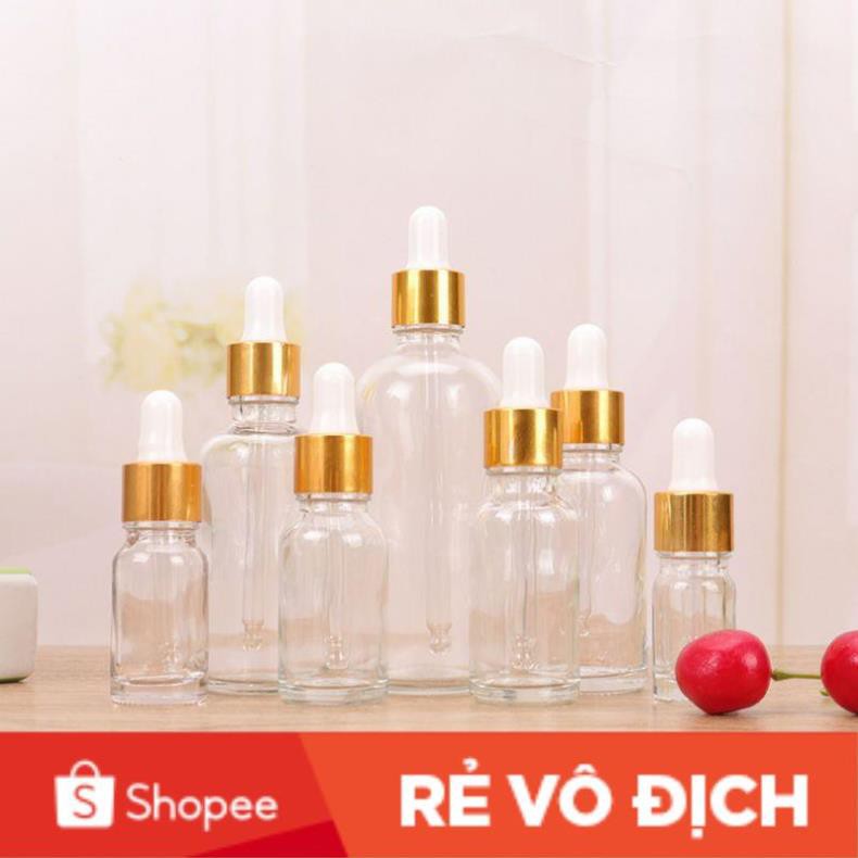 [5ml/10ml] Chai lọ đựng tinh dầu bóp giọt khoen vàng - lọ chiết tinh dầu / chai lọ chiết mỹ phẩm [giá sỉ tận gốc]