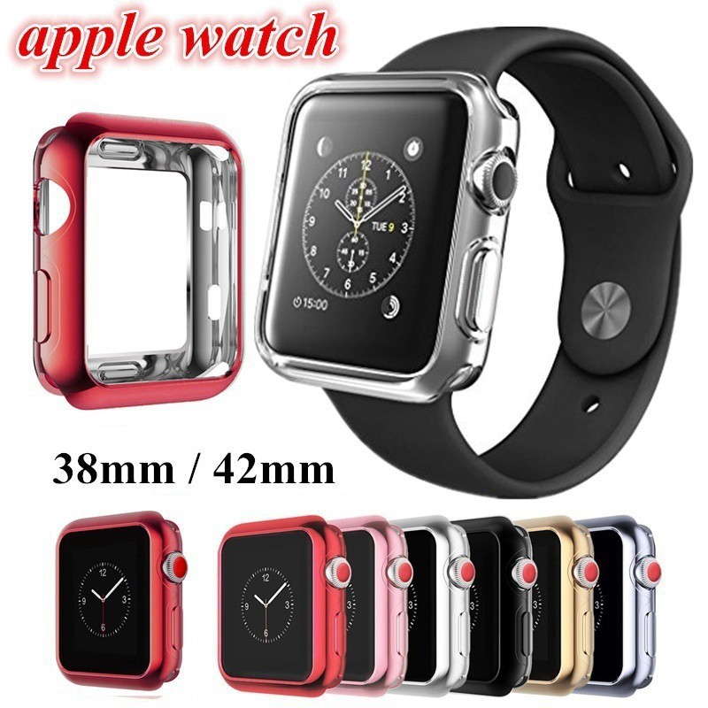 Mạ Chống trầy xước Mềm TPU đồng hồ đeo tay Vỏ Thích hợp cho dòng iWatch 1/2/3/4 38/40/40/44MM