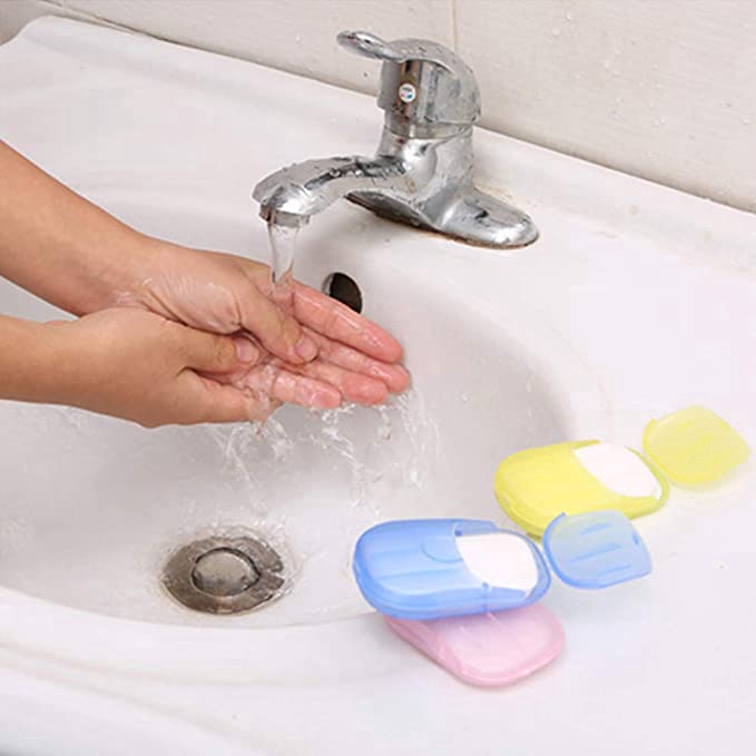(hàng Mới Về) Set 50 Giấy Xà Phòng Dùng Một Lần Tiện Lợi Khi Đi Du Lịch