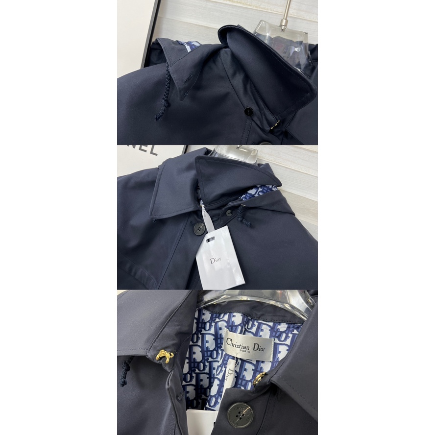 Áo gió nữ dáng ngắn thời trang cao cấp Christian Dior CD họa tiết thêu logo