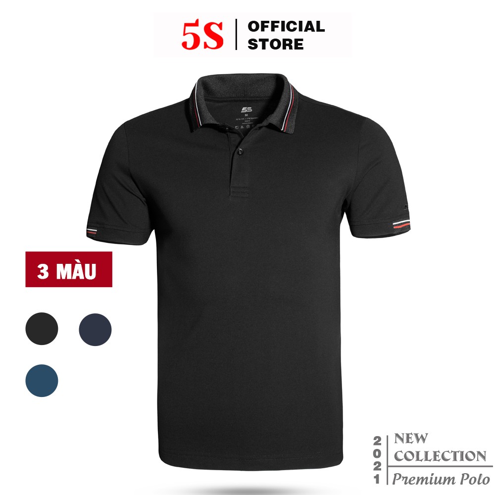 [MUA 2 POLO TẶNG 1 ÁO THUN 239K] Áo Thun Nam Có Cổ 5S (4 màu), Phom Ôm Vừa Vặn, Co Giãn 4 Chiều, Thấm Hút Cực Tốt