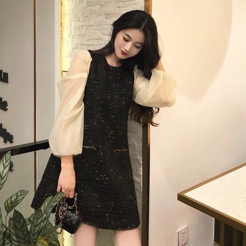 VÁY SUÔNG PHỐI TAY CÁCH DIỆU bánh bèo xinh hết nấc