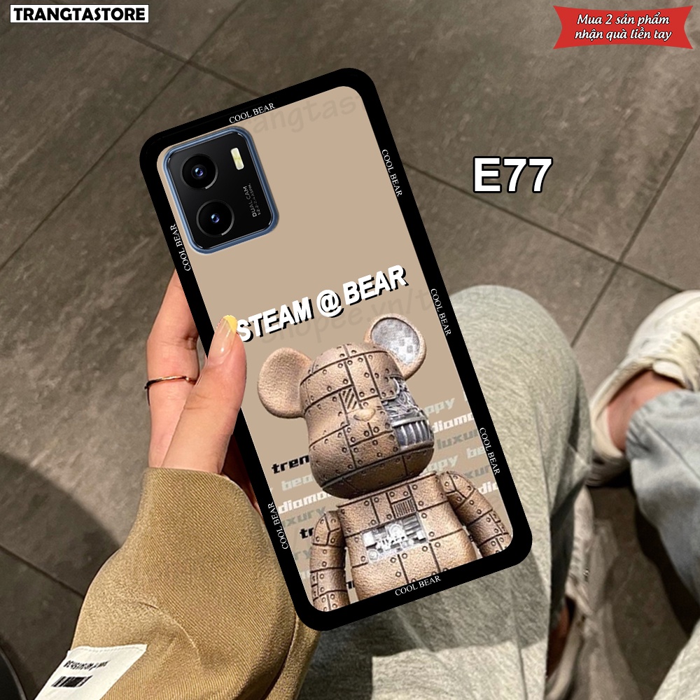 Ốp Vivo Y01 / Y15s / Y15a in hình gấu Bearbrick,Metal Style,Doremon siêu dễ thương chất lượng