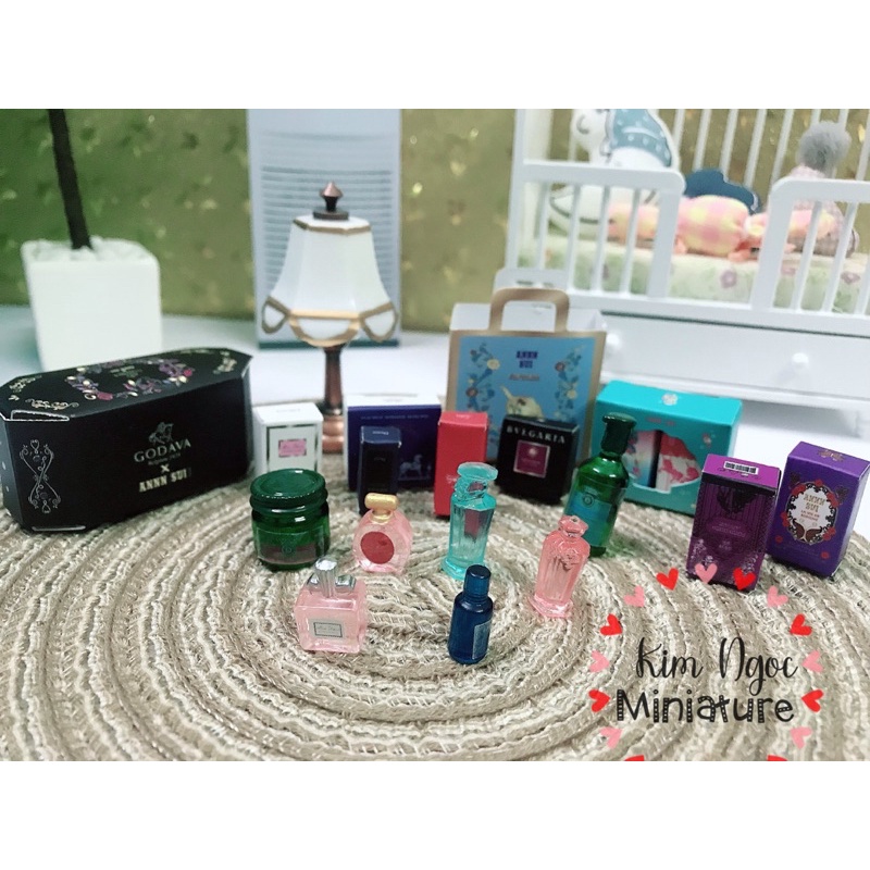bộ nước hoa trang trí nhà búp bê, mô hình nhà búp bê 1:12 1:6