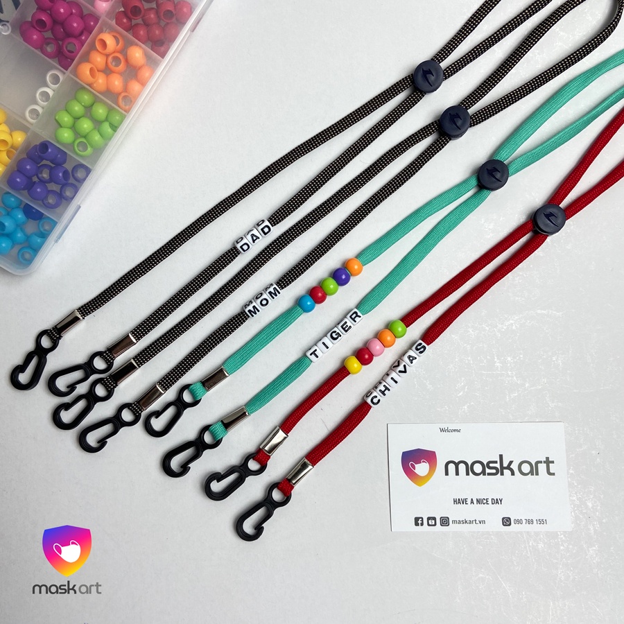 Dây đeo khẩu trang chống đau tai cho người lớn / trẻ em , làm tên theo yêu cầu Maskart