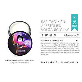Sáp Vuốt Tóc Volcanic Clay Version 4 +  Tặng Lược