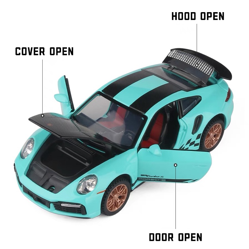 Mô Hình Xe Hơi Porsche 911 Turbo S Tỉ Lệ 1: 32 Bằng Hợp Kim Có Đèn Và Nhạc Cho Bé Trai