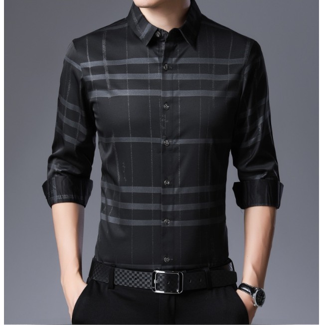 (CAO CẤP)ÁO Sơ Mi Nam Vải Lụa Cao Cấp Mềm Mại - Hàng Xuất Khẩu Cao Cấp SM00018