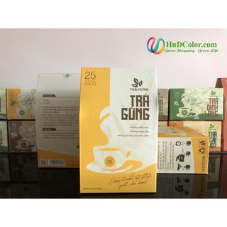 [CHÍNH HÃNG] Trà Gừng Thái Hưng (trà thảo dược, 100% tự nhiên, dạng túi) - làm ấm cơ thể, tăng cường tuần hoàn máu