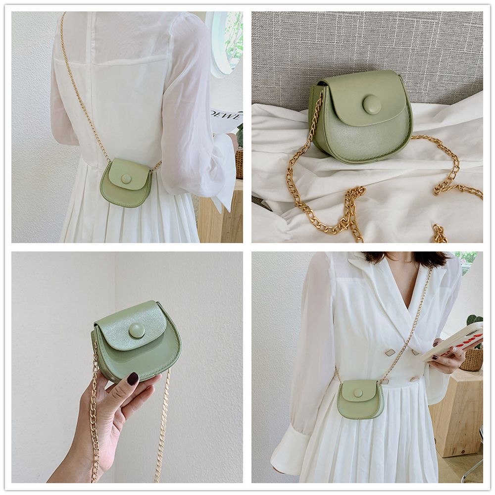 Borage Túi Đeo Chéo Hình Tròn Mini Phong Cách Hàn Quốc Cho Nữ