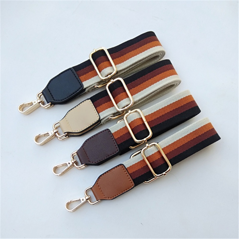Dây Đeo Túi Xách Dày 3.8cm Bản Rộng 2022 Họa Tiết Kẻ Sọc Nhiều Màu Sắc Thời Trang Cho Nữ