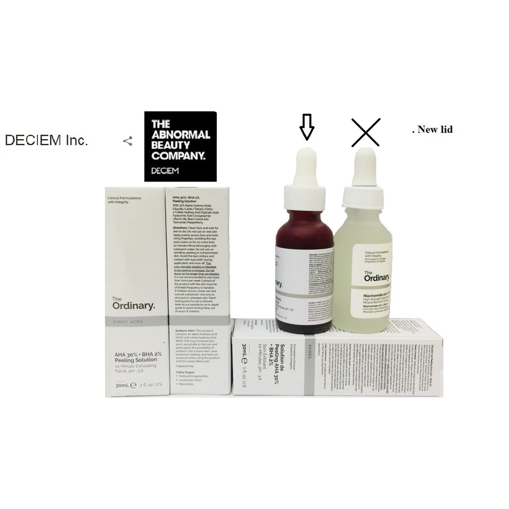 [Mã COS1904 giảm 8% đơn 300K] [The Ordinary] Tẩy da chết hoá học, thanh tẩy da AHA 30%+BHA 2% Peeling + Tặng 1 mặt nạ | BigBuy360 - bigbuy360.vn